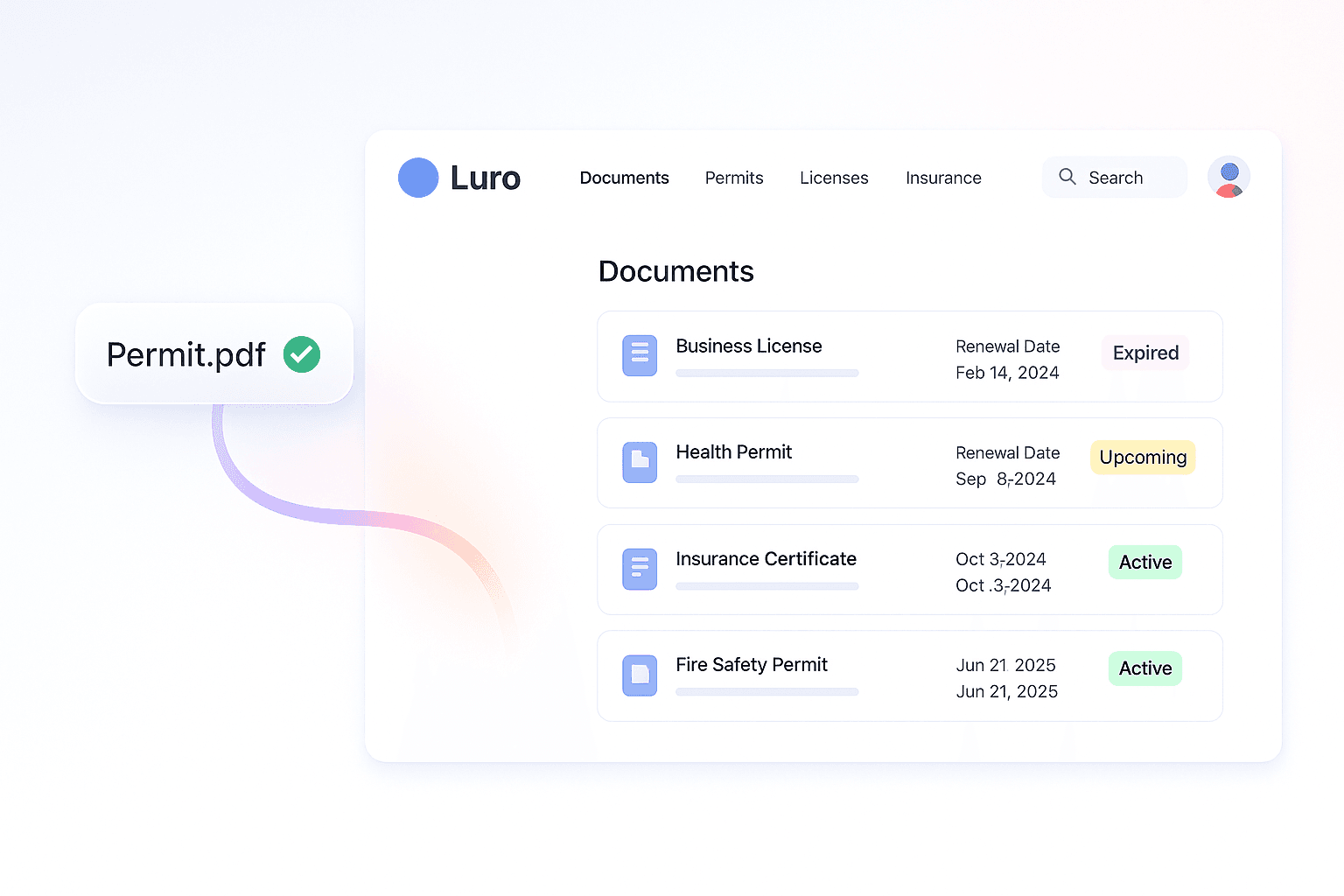 Luro Hero UI